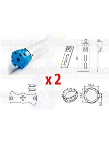 2 Kits moteur tubulaire volet roulant Mondrian 5 230v Came 001UY0021