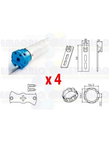 4 Kits moteur tubulaire volet roulant Mondrian 5 230v Came 001UY0021