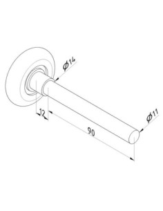 Roulette 46 mm Axe standard avec roulement à billes Ø11