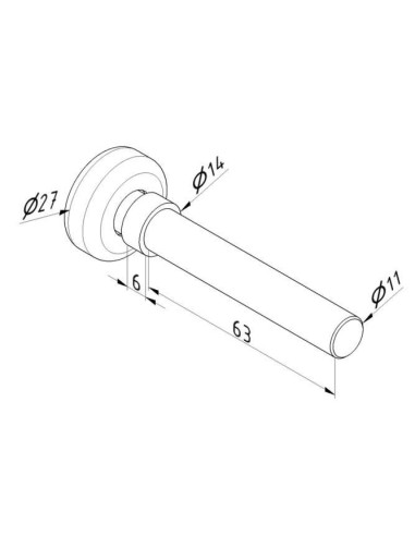 Roulette de camion 25,4 mm Axe standard Ø11