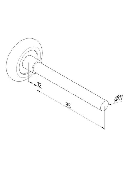 Roulette inox 46 mm Axe standard avec roulement de précision Ø11