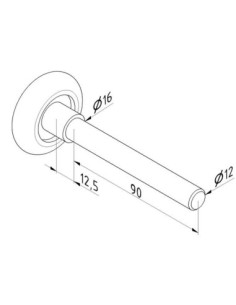 Roulette inox 46 mm Axe standard avec roulement de précision Ø12