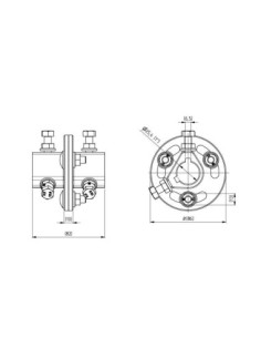 Pièce d'accouplement ajustable en fonte