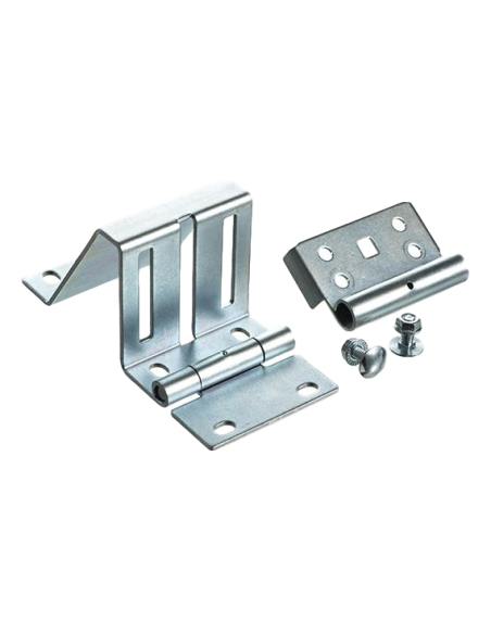 Kit charnière latérale réglable et support de roulette 11 mm