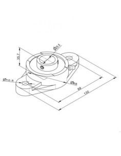 Bloc palier lourd 25,5 mm avec roulement à billes