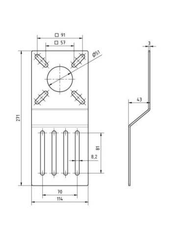 Support de l'opérateur universel 271 mm