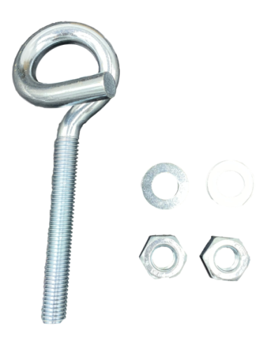 Boulon à crochet ouvert Ø22 en acier galvanisé