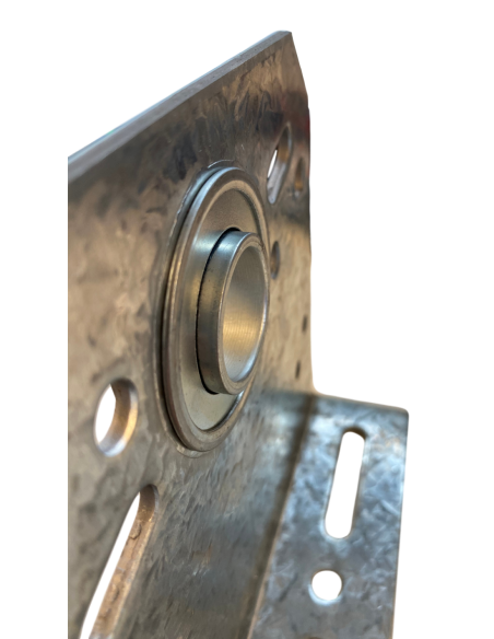 Palier intermédiaire 127 mm avec roulement côté fixation en acier galvanisé Ø25,4