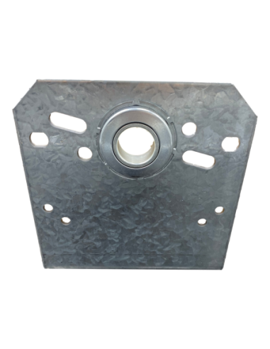 Palier intermédiaire 127 mm avec roulement côté fixation en acier galvanisé Ø25,4