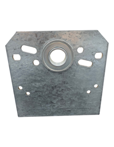 Palier intermédiaire 127 mm avec roulement côté face en acier galvanisé Ø25,4