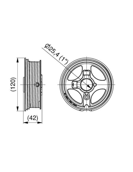 Tambour M102-2500 par paire Ø25,4