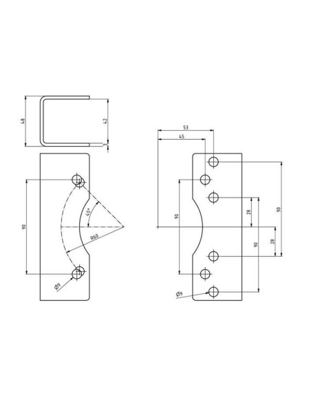 Support pour moteur en acier galvanisé