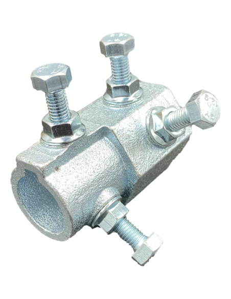 Pièce d'accouplement fixe hexagonale 76 mm en acier moulé galvanisé Ø32