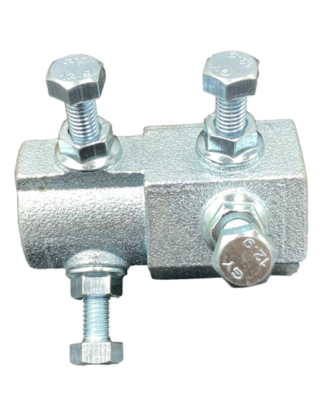 Pièce d'accouplement fixe hexagonale 76 mm en acier moulé galvanisé Ø32