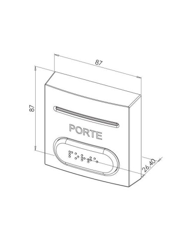 Bouton poussoir PMR - Buzzer et Braille marquage Porte Sewosy PBAL2