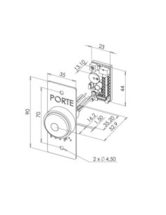 Bouton poussoir Champignon plaque d'encastrement Sewosy PB22M_BBL-E