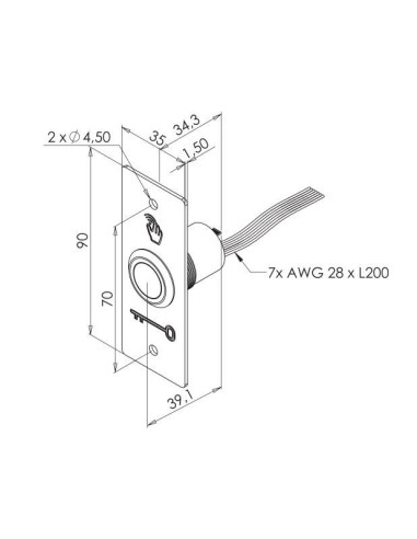 Bouton poussoir lumineux infrarouge bicolore 12-24V DC Sewosy PB22IR_E
