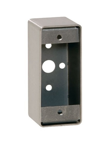 Boîtier applique pour gamme bouton poussoir Inox sur plaque étroite Sewosy PBHI1