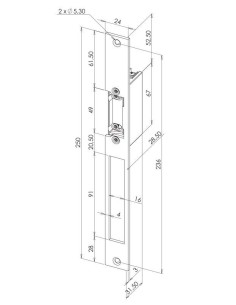 Têtière réversible en acier inoxydable 250 mm 1 trou Sewosy SEF203 2