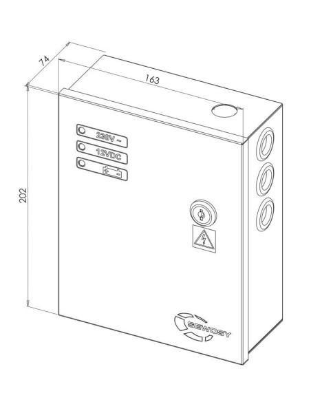 Alimentation à découpage 12V DC 3A avec relais défaut Sewosy AD1203R