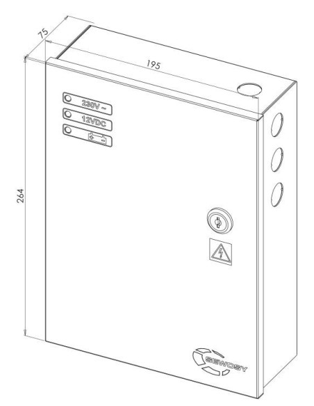 Alimentation à découpage 12V DC 5A avec relais défaut Sewosy AD1205R