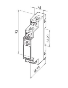 Alimentation DIN 1 module 230V AC - 24V DC - 18W - 0,75A Sewosy ADD2418 2