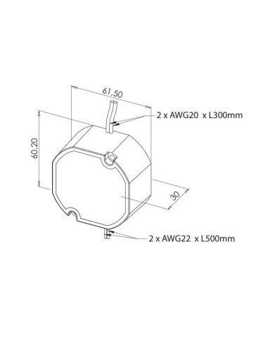Alimentation ronde 24V DC 1A Sewosy ADE2401