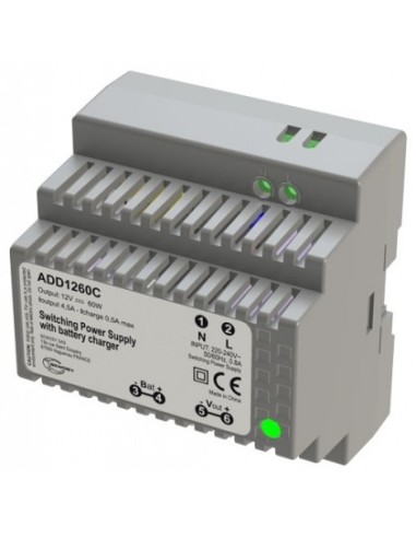 Alimentation sur rail DIN chargeur 230V AC - 12V DC Sewosy ADD1260C