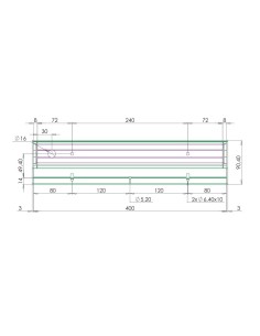 Bandeau CPREG2N 400 mm AS 300 daN 12-24V DC + CTC Sewosy CPREG2N/40AS 2