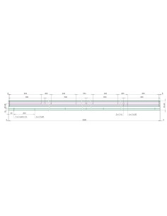 Bandeau CPREG2N 2500 mm AS 2 x 300 daN 12-24V DC + CTC Sewosy CPREG2N/250AS 2
