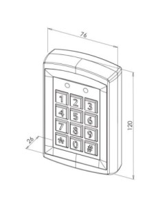 Lecteur de proximité avec clavier de programmation Sewosy KRB1000 2