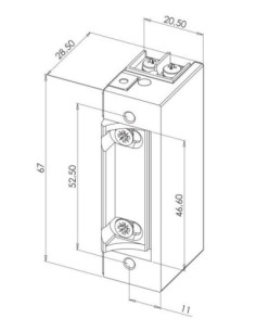 Gâche électrique à rupture de courant 12V DC + varistance Sewosy SE3