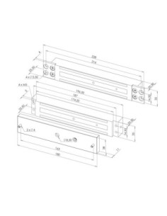 Ventouse électromagnétique 35 mm à encastrer 300 daN 12-24V DC Sewosy V30035 2