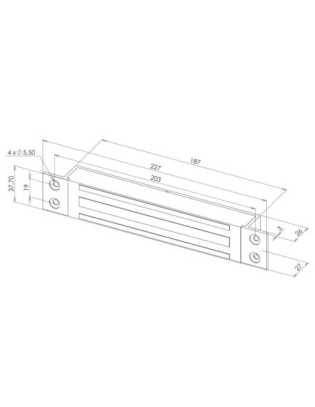 Ventouse électromagnétique 300 daN 12-24V DC Sewosy EF300ENC CA