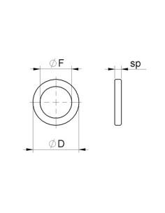 Rondelle en laiton épaisseur 6,5 mm