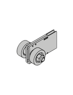 Galet de guidage raidisseur acier à ressort de 23 mm complet Hörmann 4990748