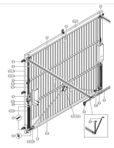 Porte basculante EcoStar jusqu'au n° de série 07121