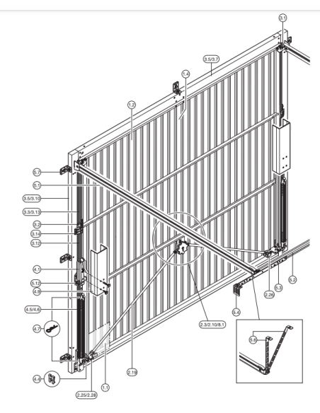 Porte basculante EcoStar jusqu'au n° de série 07121