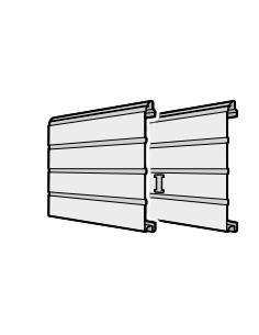 Section de porte à simple paroi et rainure M Hörmann 4005706