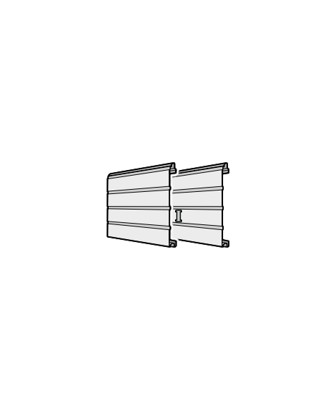 Section de porte à simple paroi et rainure M Hörmann 4005706