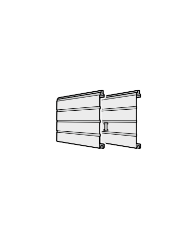 Section de porte à double paroi et rainure Hörmann