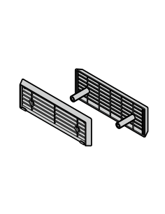 Grille d'aération noire Hörmann 3055464