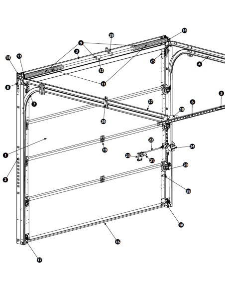 Porte sectionnelle Iso 45 Torsion Novoferm