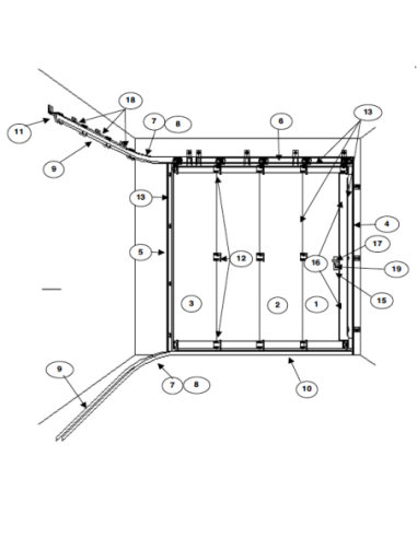 Porte sectionnelle Iso 45 Latérale Novoferm