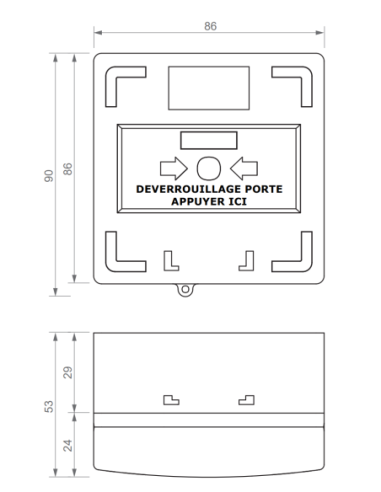 Déclencheur manuel vert 1 contact Reset façade Izyx RCP100G