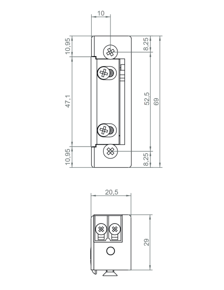 Gâche électrique Izyx 13X11