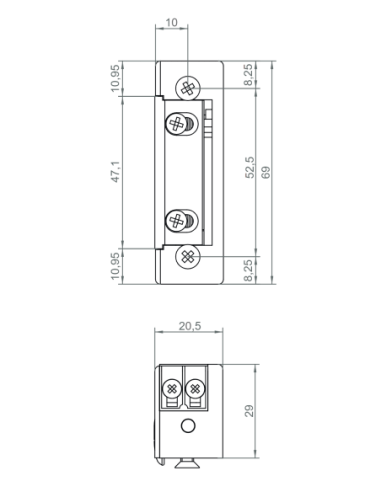 Gâche électrique Izyx 33X11