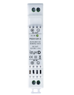 Alimentation rail DIN 1M 230V AC/ 12V DC/ 1,5A Izyx PSDX1201.5