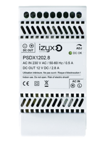 Alimentation rail DIN 3M 230V AC/ 12V DC/ 5A Izyx PSDX1205HE