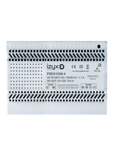 Alimentation rail DIN 7M 230V AC/ 12V DC/ 8,4A Izyx PSDX1208.4
